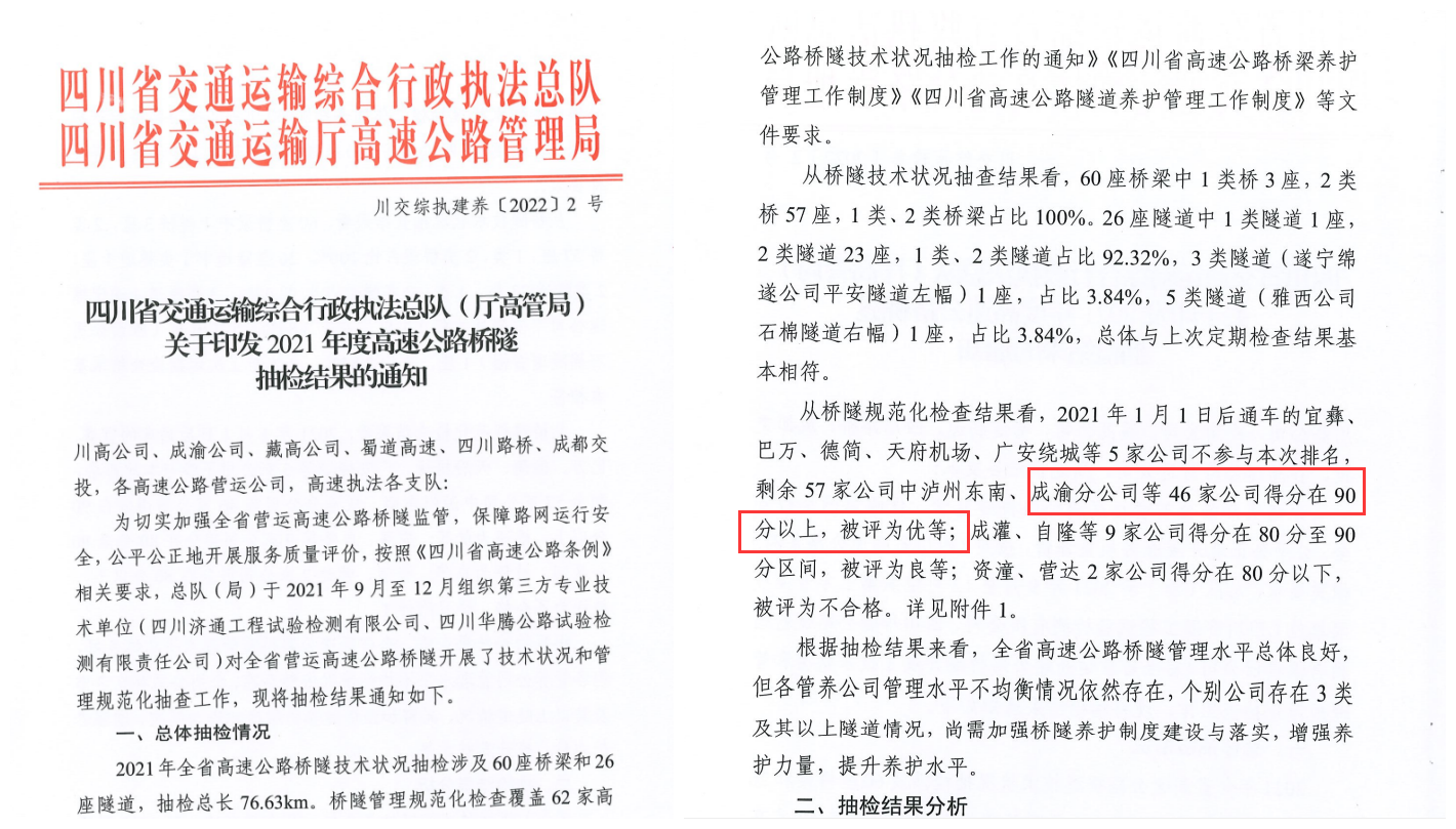 成渝分公司在廳高管局兩項(xiàng)檢查中獲好成績(jī)