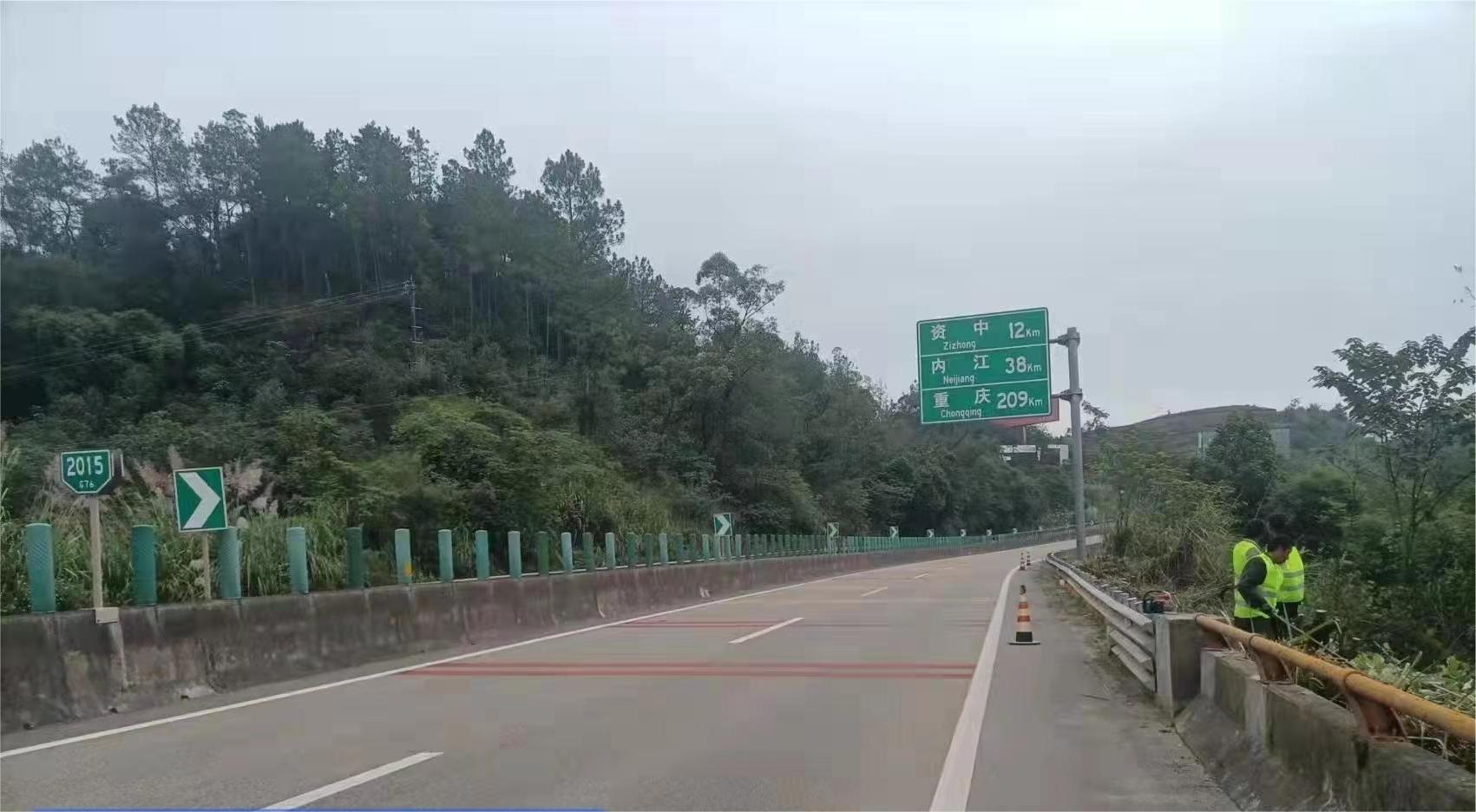 資陽(yáng)管理處有序開(kāi)展高速公路綠化修剪作業(yè)